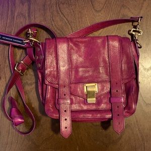 PROENZA SCHOULER Lambskin PS1 Mini Bi-Color Pouch Messenger Bag